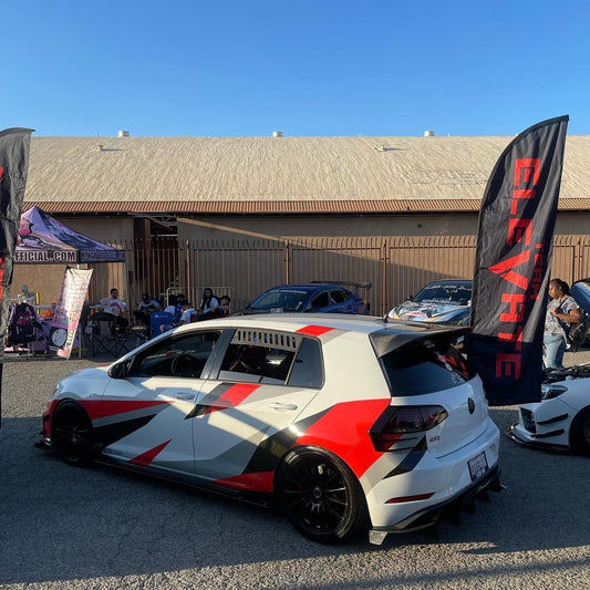 Volkswagen Golf R GTI Base MK7 MK7.5 2015 2016 2017 2018 2019 2020 2021 with Aftermarket Parts - Side Skirts & Side Skirts Extensions Carbon Fiber / FRP from Robot Craftsman