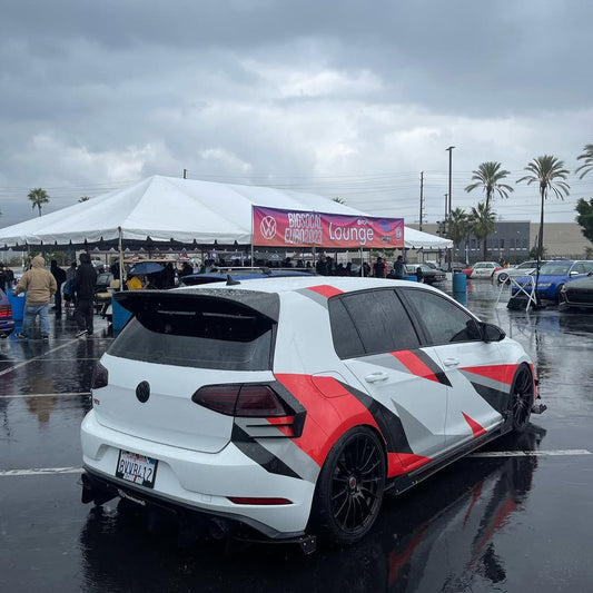 Volkswagen Golf R GTI Base MK7 MK7.5 2015 2016 2017 2018 2019 2020 2021 with Aftermarket Parts - Side Skirts & Side Skirts Extensions Carbon Fiber / FRP from Robot Craftsman