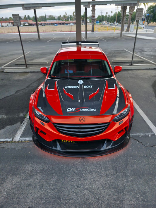 Mazda6 Sport Grand Touring Singature Carbon Edition 2014 2015 2016 2017 (suitable to be installed with ROBOT CRAFTASTMAN widebody kit) with Aftermarket Parts - Widebody Front Bumper Canards Carbon Fiber / FRP from Robot Craftsman