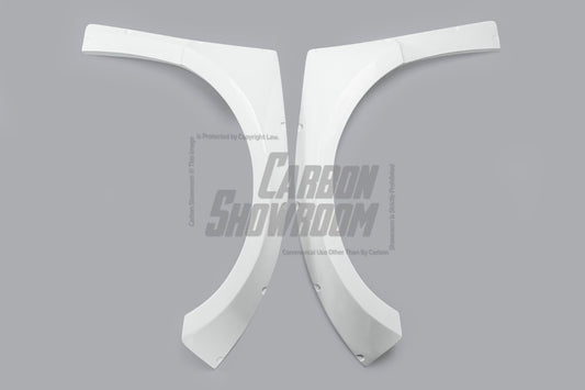 Honda Civic 10th Gen FC1 FC2 FC5 FC6 2016 2017 2018 2019 2020 2021 & Civic 10th Gen FK7 2017 2018 2019 2020 2021 (compatible with both OEM bumper and ROBOT CRAFTSMAN bumper, fits FK7 Hatchback although panel line is slightly different) with Aftermarket Parts - Widebody Wheel Arches Fender Flares Carbon Fiber / FRP from Robot Craftsman