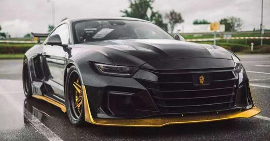 Ford Mustang Ecoboost V6 GT S550.1 2015-2017 & Mustang Ecoboost V6 GT March1 Bullitt S550.2 2018-2023 with Aftermarket Parts - "DAWN" Hood Bonnet Carbon Fiber / FRP from Robot Craftsman