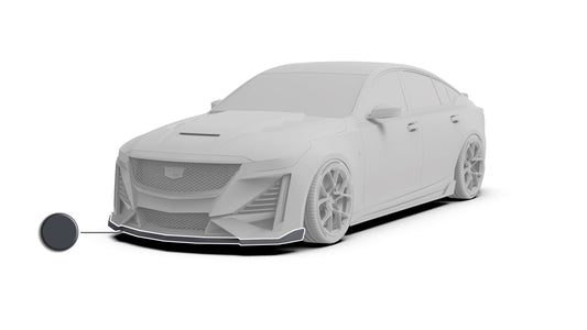 Cadillac CT5 CT5-V Sport Premium Luxury Base 2020 2021 2022 2023 2024 with Aftermarket Parts - "PRISM" Front Bumper & Front Lip Carbon Fiber / FRP from Robot Craftsman