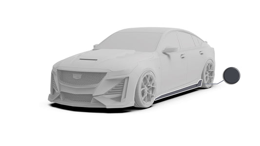 Cadillac CT5 CT5-V Sport Premium Luxury Base 2020 2021 2022 2023 2024 with Aftermarket Parts - PRISM Side Skirts Carbon Fiber / FRP from Robot Craftsman