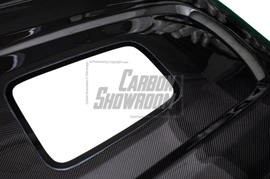 SD Carbon Fiber Tempered Glass Hood Bonnet For Audi A4 S4 2017-ON B9 B9.5 - Performance SpeedShop