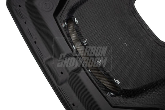 SD Carbon Fiber Tempered Glass Hood Bonnet For Audi A4 S4 2017-ON B9 B9.5 - Performance SpeedShop