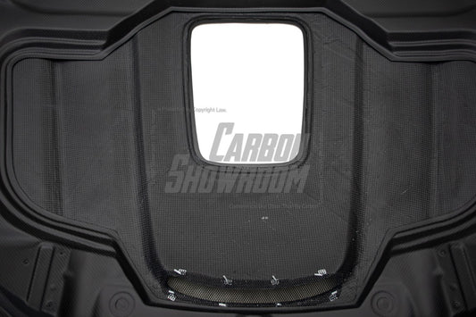 SD Carbon Fiber Tempered Glass Hood Bonnet For Audi A4 S4 2017-ON B9 B9.5 - Performance SpeedShop