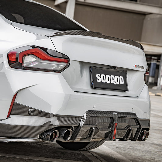 BMW 2 Series M240i 230i G42 2022 2023 2024 with Aftermarket Parts - Without Light Rear Diffuser?Pre-preg Carbon Fiber from SOOQOO USA