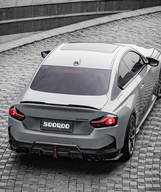 BMW 2 Series M240i 230i G42 2022 2023 2024 with Aftermarket Parts - Without Light Rear Diffuser?Pre-preg Carbon Fiber from SOOQOO USA