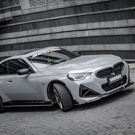 BMW 2 Series M240i 230i G42 2022 2023 2024 with Aftermarket Parts - Side Skirts?Pre-preg Carbon Fiber from SOOQOO USA