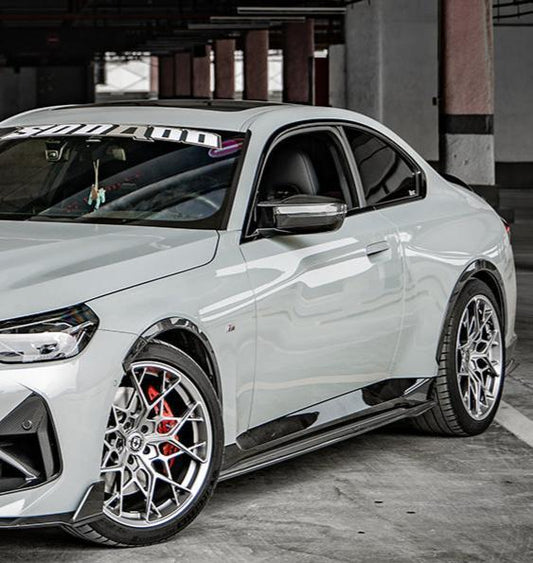 BMW 2 Series M240i 230i G42 2022 2023 2024 with Aftermarket Parts - Side Skirts?Pre-preg Carbon Fiber from SOOQOO USA