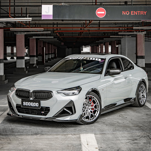 BMW 2 Series M240i 230i G42 2022 2023 2024 with Aftermarket Parts - Side Skirts?Pre-preg Carbon Fiber from SOOQOO USA