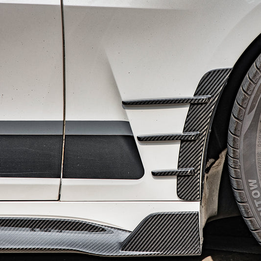 BMW 4 Series M440i 430i G22 G23 2020 2021 2022 2023 2024 with Aftermarket Parts - Front Fenders Trim?Pre-preg Carbon Fiber from SOOQOO USA