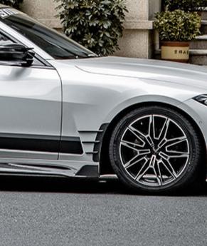 BMW 4 Series M440i 430i G22 G23 2020 2021 2022 2023 2024 with Aftermarket Parts - Front Fenders Trim?Pre-preg Carbon Fiber from SOOQOO USA
