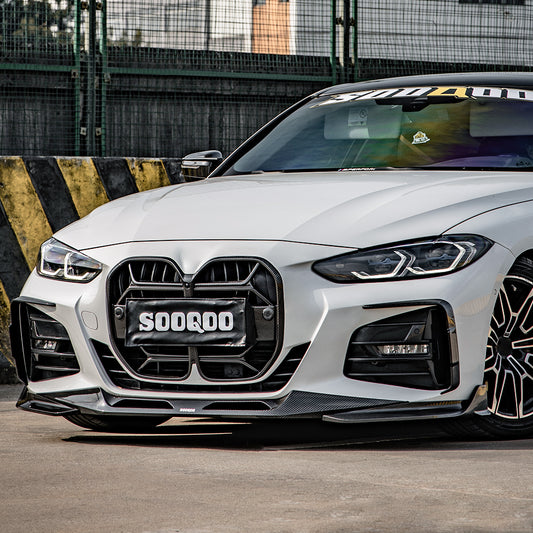 BMW 4 Series M440i 430i G22 G23 2020 2021 2022 2023 2024 with Aftermarket Parts - Front Lip?Pre-preg Carbon Fiber from SOOQOO USA