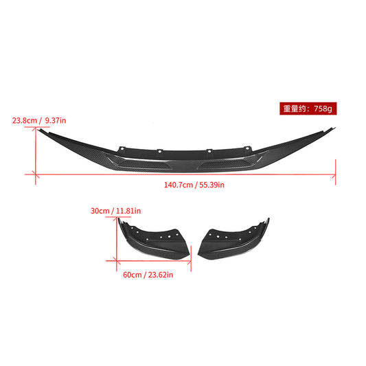 BMW 4 Series M440i 430i G22 G23 2020 2021 2022 2023 2024 with Aftermarket Parts - Front Lip?Pre-preg Carbon Fiber from SOOQOO USA