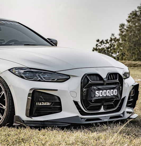 BMW 4 Series M440i 430i G22 G23 2020 2021 2022 2023 2024 with Aftermarket Parts - Front Lip?Pre-preg Carbon Fiber from SOOQOO USA