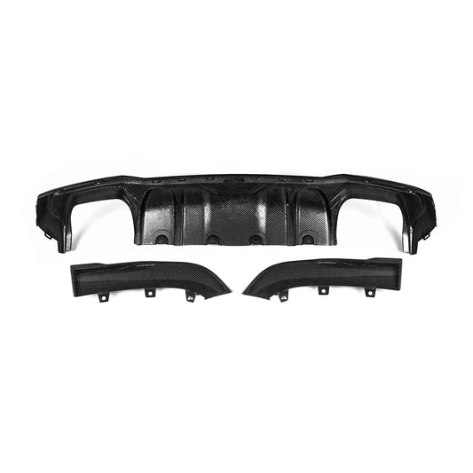 BMW 4 Series M440i 430i G22 G23 2020 2021 2022 2023 2024 with Aftermarket Parts - Rear Diffuser & Canards?Pre-preg Carbon Fiber from SOOQOO USA