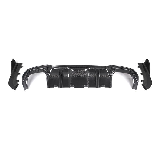 BMW 4 Series M440i 430i G22 G23 2020 2021 2022 2023 2024 with Aftermarket Parts - Rear Diffuser & Canards?Pre-preg Carbon Fiber from SOOQOO USA