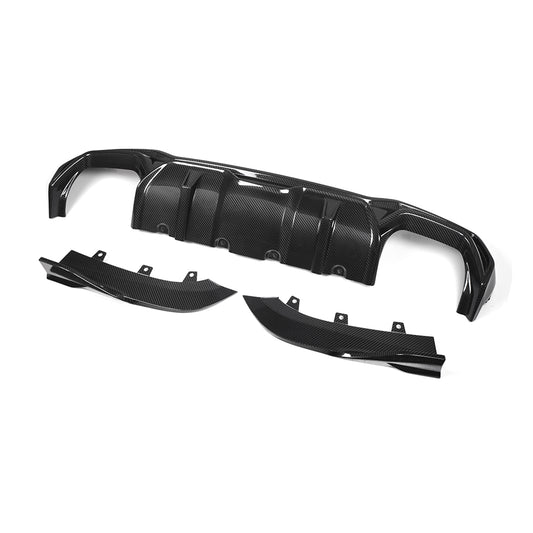 BMW 4 Series M440i 430i G22 G23 2020 2021 2022 2023 2024 with Aftermarket Parts - Rear Diffuser & Canards?Pre-preg Carbon Fiber from SOOQOO USA