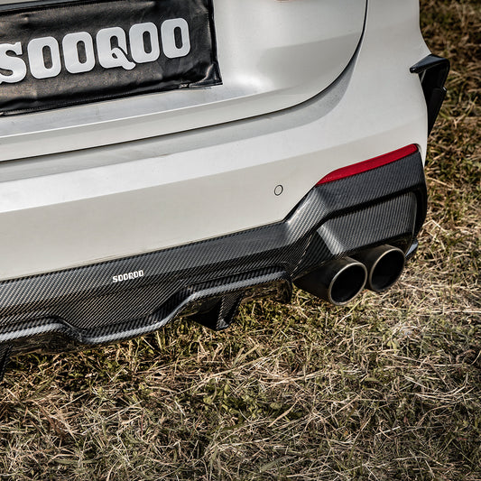BMW 4 Series M440i 430i G22 G23 2020 2021 2022 2023 2024 with Aftermarket Parts - Rear Diffuser & Canards?Pre-preg Carbon Fiber from SOOQOO USA