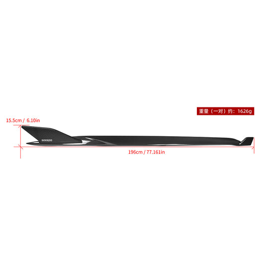 BMW 4 Series M440i 430i G22 G23 2020 2021 2022 2023 2024 with Aftermarket Parts - Side Skirts?Pre-preg Carbon Fiber from SOOQOO USA
