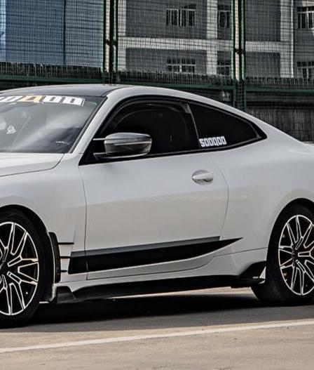 BMW 4 Series M440i 430i G22 G23 2020 2021 2022 2023 2024 with Aftermarket Parts - Side Skirts?Pre-preg Carbon Fiber from SOOQOO USA