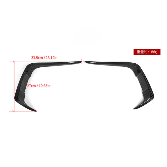 BMW M2C F87 2019 2020 2021 with Aftermarket Parts - Front Canards Trim?Pre-preg Carbon Fiber from SOOQOO USA