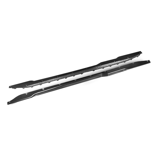 BMW M3 G80 G81 2021 2022 2023 2024 & M4 G82 G83 2021 2022 2023 2024 with Aftermarket Parts - Side Skirts?Pre-preg Carbon Fiber from SOOQOO USA