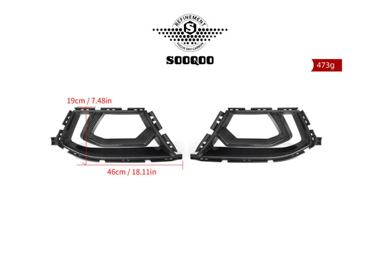 BMW M3 G80 G81 2021 2022 2023 2024 & M4 G82 G83 2021 2022 2023 2024 with Aftermarket Parts - Air Duct Replacement?Pre-preg Carbon Fiber from SOOQOO USA