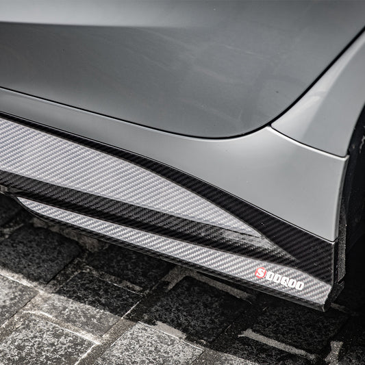 BMW M3 G80 G81 2021 2022 2023 2024 & M4 G82 G83 2021 2022 2023 2024 with Aftermarket Parts - Side Skirts?Pre-preg Carbon Fiber from SOOQOO USA