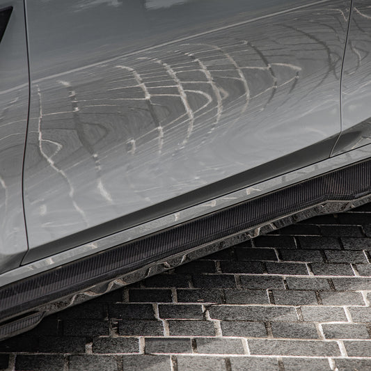 BMW M3 G80 G81 2021 2022 2023 2024 & M4 G82 G83 2021 2022 2023 2024 with Aftermarket Parts - Side Skirts?Pre-preg Carbon Fiber from SOOQOO USA