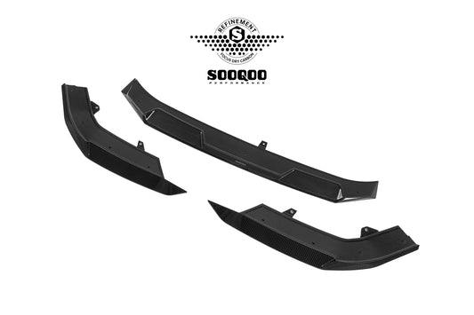 Audi RS3 8Y.5 Facelift 2025-ON with Aftermarket Parts - V2 Style Front Lip Dry Pre-preg Carbon Fiber from SOOQOO USA