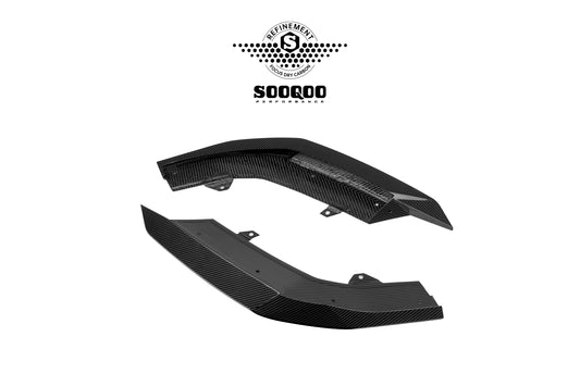 Audi RS3 8Y.5 Facelift 2025-ON with Aftermarket Parts - V2 Style Front Lip Dry Pre-preg Carbon Fiber from SOOQOO USA