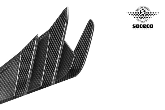 Audi RS3 8Y.5 Facelift 2025-ON with Aftermarket Parts - Rear Side Air Duct Vent Trims Dry Pre-preg Carbon Fiber from SOOQOO USA