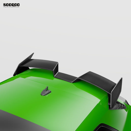 Audi RS3 8Y 8Y.5 2020-ON with Aftermarket Parts - Rear Roof Spoiler Dry Pre-preg Carbon Fiber from SOOQOO USA