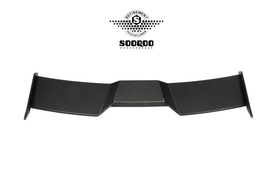 Audi RS3 8Y 8Y.5 2020-ON with Aftermarket Parts - Rear Roof Spoiler Dry Pre-preg Carbon Fiber from SOOQOO USA