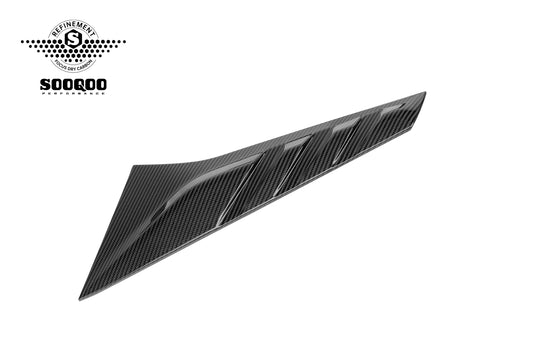 Audi RS3 8Y 8Y.5 2020-ON with Aftermarket Parts - Rear Window Fins Side Louvers Dry Pre-preg Carbon Fiber from SOOQOO USA