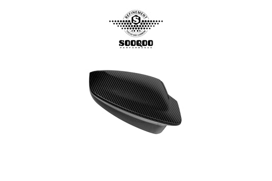 Audi RS3 8Y 8Y.5 2020-ON (Left Hand Drive Only) with Aftermarket Parts - With Lane Keep Assist Mirror Caps Dry Pre-preg Carbon Fiber from SOOQOO USA