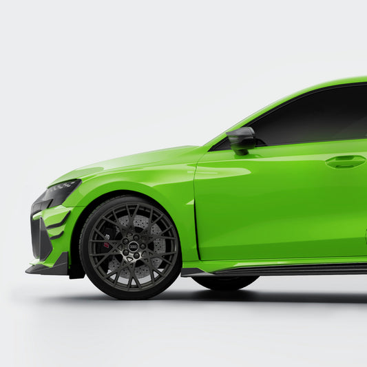 Audi RS3 8Y 8Y.5 2021-ON (Left Hand Drive Only) with Aftermarket Parts - Without Lane Keep Assist Mirror Caps Dry Pre-preg Carbon Fiber from SOOQOO USA