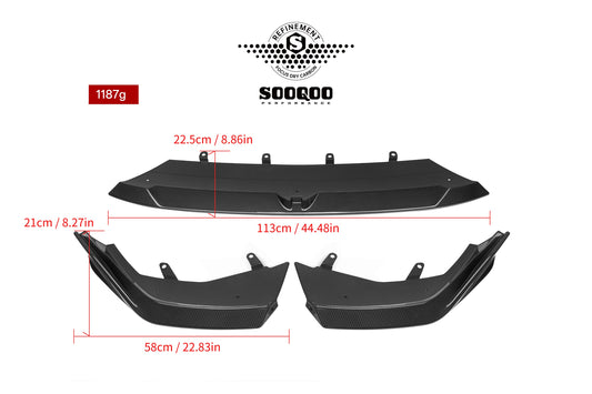 BMW 2 Series M235 228 F74 Gran Coupe 2025-ON with Aftermarket Parts - Front Lip Dry Pre-preg Carbon Fiber from SOOQOO USA