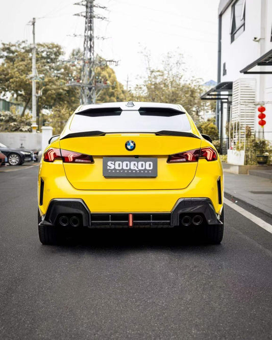 BMW 2 Series M235 228 F74 2025-ON with Aftermarket Parts - Rear Roof Spoiler Dry Pre-preg Carbon Fiber from SOOQOO USA