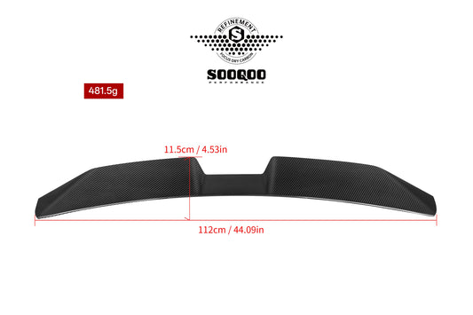 BMW 2 Series M235 228 F74 2025-ON with Aftermarket Parts - Rear Roof Spoiler Dry Pre-preg Carbon Fiber from SOOQOO USA