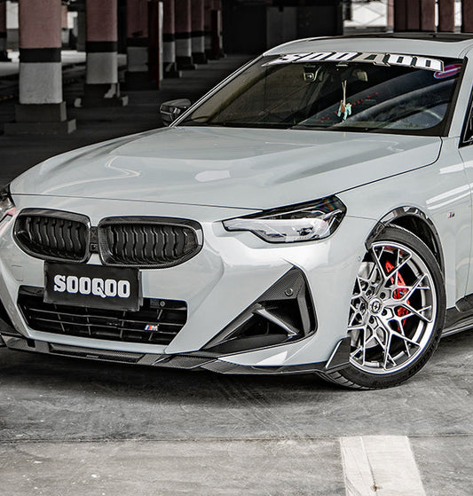 BMW 2 Series M240i 230i G42 2022 2023 2024 with Aftermarket Parts - Front Side Vent Trim Replacement?Pre-preg Carbon Fiber from SOOQOO USA