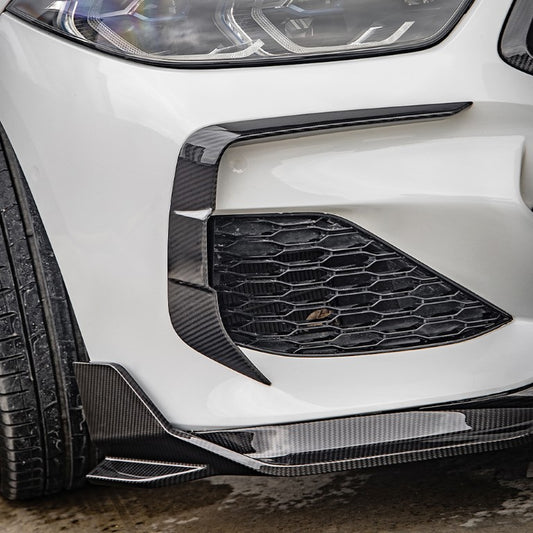 BMW 8 Series M850 840i G14 G15 G16 2018 2019 2020 2021 2022 2023 2024 with Aftermarket Parts - ?X Style Front Canards Pre-preg Carbon Fiber from SOOQOO USA