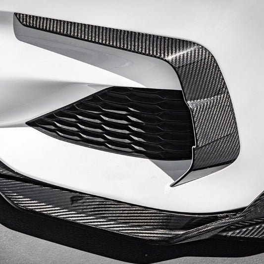BMW 8 Series M850 840i G14 G15 G16 2018 2019 2020 2021 2022 2023 2024 with Aftermarket Parts - ?X Style Front Canards Pre-preg Carbon Fiber from SOOQOO USA