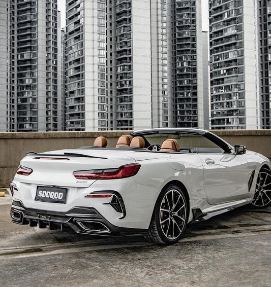 BMW 8 Series M850 840i G14 G15 2018 2019 2020 2021 2022 2023 2024 & M8 F91 F92 2019 2020 2021 2022 2023 2024 with Aftermarket Parts - Side Skirts Pre-preg?Carbon Fiber from SOOQOO USA