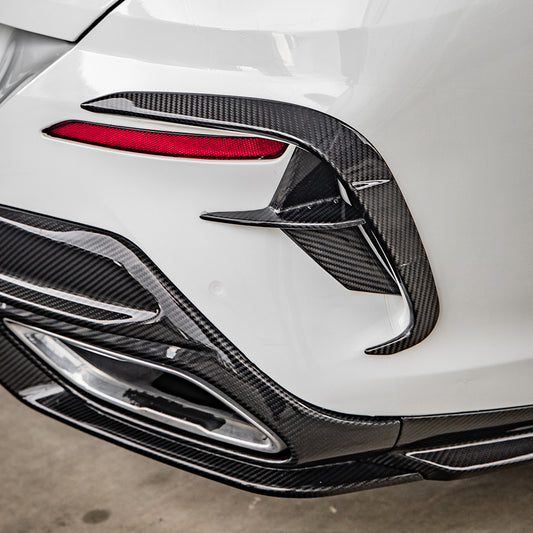 BMW 8 Series M850 840i G14 G15 G16 2018-ON with Aftermarket Parts - X-B Rear Bumper Vent Inner Trims Dry Pre-preg Carbon Fiber from SOOQOO USA