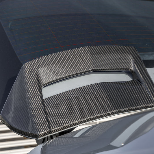 BMW X4M X4MC F98 (Fits Both Pre-LCI & LCI) 2019-ON & X4 G02 (Fits Both Pre-LCI & LCI) 2019-ON with Aftermarket Parts - Rear Roof Spoiler Carbon Fiber from SOOQOO USA