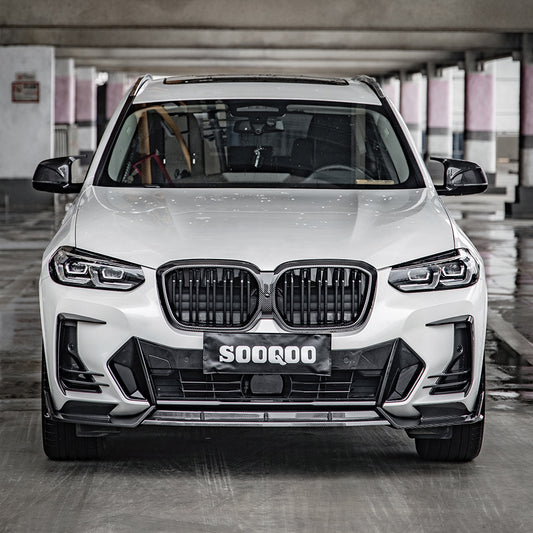 BMW IX3 BEV G08 LCI 2022-ON with Aftermarket Parts - Front Side Vent Trim Replacement Pre-preg Carbon Fiber from SOOQOO USA