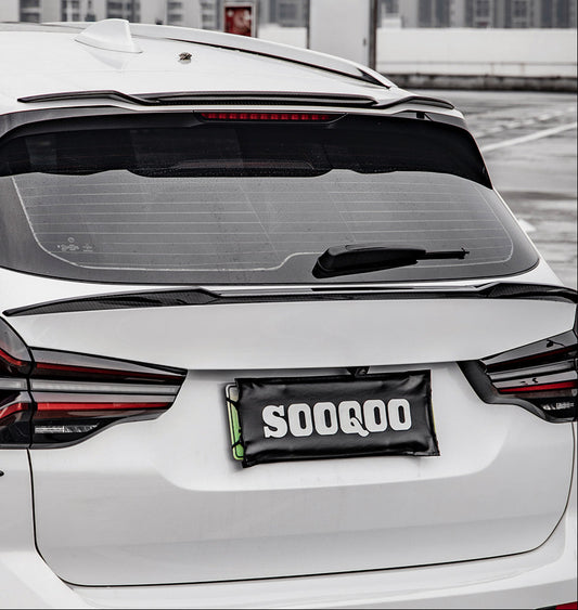 BMW IX3 BEV G08 LCI 2022 2023 2024 with Aftermarket Parts - Rear Lip Spoiler?Carbon Fiber from SOOQOO USA